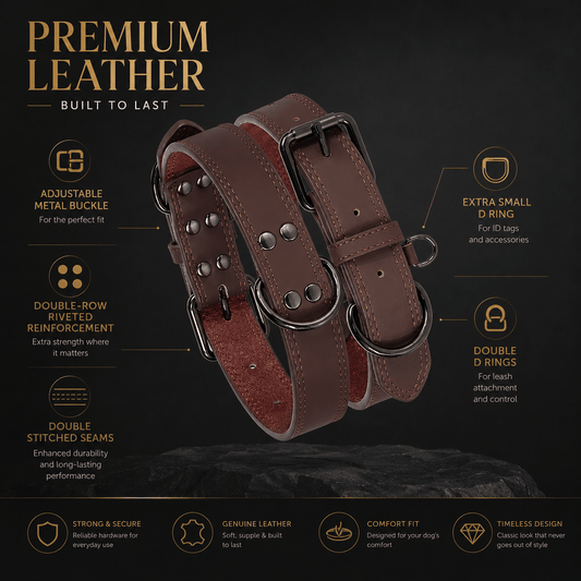 Leather Collar - Classic - Imperial Pawz