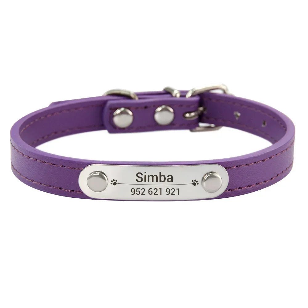 Leather Collar - (Personalized) - Imperial Pawz
