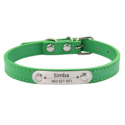 Leather Collar - (Personalized) - Imperial Pawz