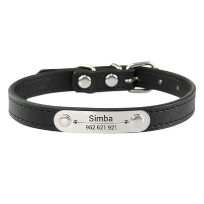 Leather Collar - (Personalized) - Imperial Pawz